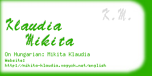 klaudia mikita business card